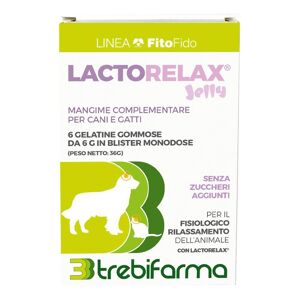 Trebifarma Lactorelax Jelly Integratore per Cani e Gatti 6 Gelatine - Sollievo Rapido per Problemi Digestivi
