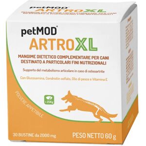 Prosol Petmod Artro XL Mangime Complementare per Supporto Metabolismo Articolare Cani 30 Bustine da 2g