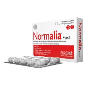 Innovet Italia Srl Normalia Fast Medicinale per l'Intestino di Cani e Gatti 10 Capsule Monodose - Supporto Digestivo per Animali Domestici