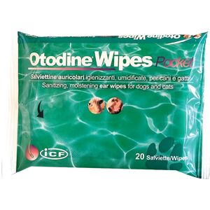 Nextmune Italy Srl Otodine Wipes Pocket - Salviette Auricolari Igienizzanti e Umidificate per Cani e Gatti 20 Pezzi