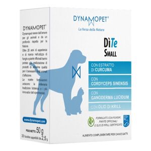 Dynamopet Srl Dite Small Integratore Per Cani e Gatti 20 Bustine da 2,5g - Integratore Nutrizionale per la Salute di Cani e Gatti di Piccola Taglia