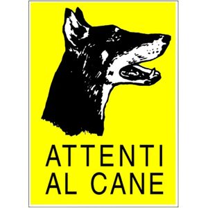 LETTERFIX Cartello segnaletico Attenti al cane pvc x 35 cm