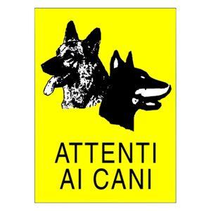 LETTERFIX Cartello segnaletico Attenti al cane pvc x 35 cm