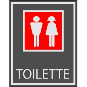 LETTERFIX Cartello segnaletico Toilette pvc x 8.5 cm