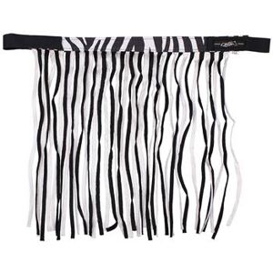 Frontalino con frange antimosche QHP, per cavalli e pony, Full, zebra