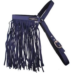 Frontalino con frange antimosche QHP, per cavalli e pony, Pony, blu