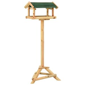 vidaXL Mangiatoia Uccelli con Supporto 37x28x100 cm in Legno Abete