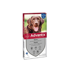 bayer_divsanitaanimale Advantix 25-40 kg 4 pipette pulci e pidocchi