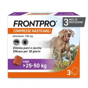 Boehringer Ingelheim Vetmedica Frontpro*3 compresse antiparassitarie 25-50 kg 136mg