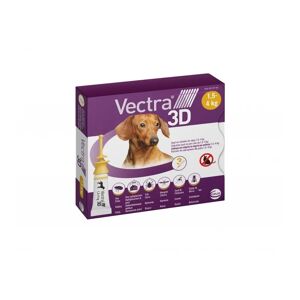 Vectra 3d Giallo Spot-On Cani Da 1,5 a 4kg 3 Pipette Monodose