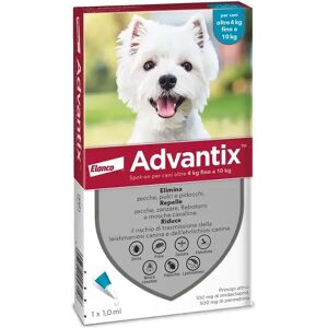 Advantix Spot-On Cani da 4 a 10 Kg 1 Pipetta Monodose