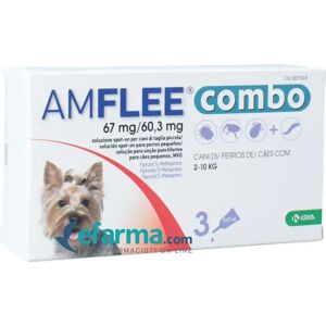 KRKA FARMACEUTICI Amflee Combo Cani 2-10 Kg 67mg+60,3mg 3 Pipette