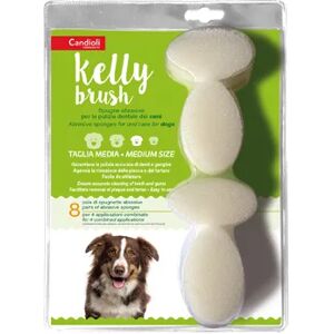 Candioli Kelly Brush Spugnetta Igiene Orale Cani Media 16 Pezzi