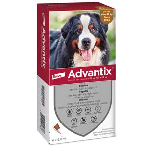 Advantix Spot-On Per Cani Oltre 40 kg Fino a 60 kg 6 Pipette Monodose
