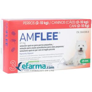 KRKA FARMACEUTICI Amflee Spot-On Antiparassitario Cani Taglia Piccola 3 Pipette