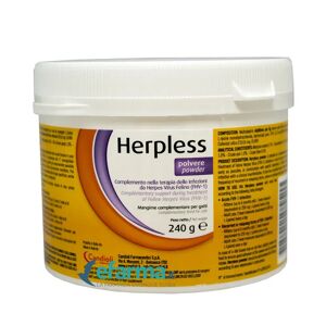 HERPLESS Candioli Integratore Infezioni Herpes Polvere Gatti 240 Gr
