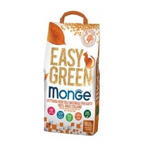 Monge Easy green - Lettiera vegetale per gatti con 100% mais italiano 10 l