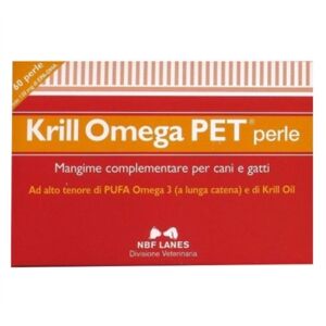 N.B.F. Lanes S.r.l. N.B.F. Lanes Linea Animali Domestici Krill Omega Pet Mangime Cani Gatti 60 Perle