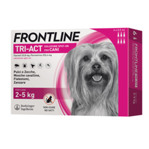 Frontline Tri-Act Soluzione Spot-On Per Cani Di 2-5 Kg