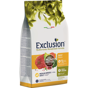 EXCLUSION Cane Mediterraneo Monoprotein Adulto Medium Manzo 3 Kg 3.00 kg