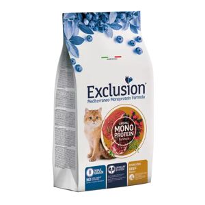 EXCLUSION Gatto Mediterraneo Monoprotein Adulto Sterilizzato Manzo 1,5 Kg 1.50 kg