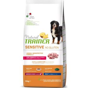 Trainer - Nova Food Natural Trainer Sensitive No Gluten Cane Adulto Medium e Maxi Coniglio 12 Kg 12.00 kg