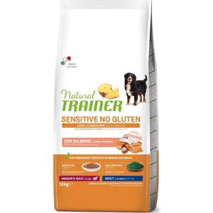 Trainer - Nova Food Natural Trainer Sensitive No Gluten Cane Adulto Medium e Maxi Salmone 12 Kg 12.00 kg