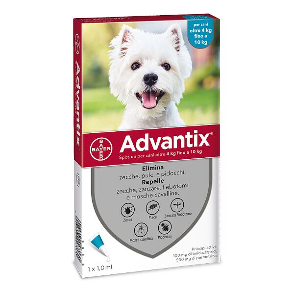 elanco italia spa advantix spot-on 1 pipetta 1ml 4-10kg