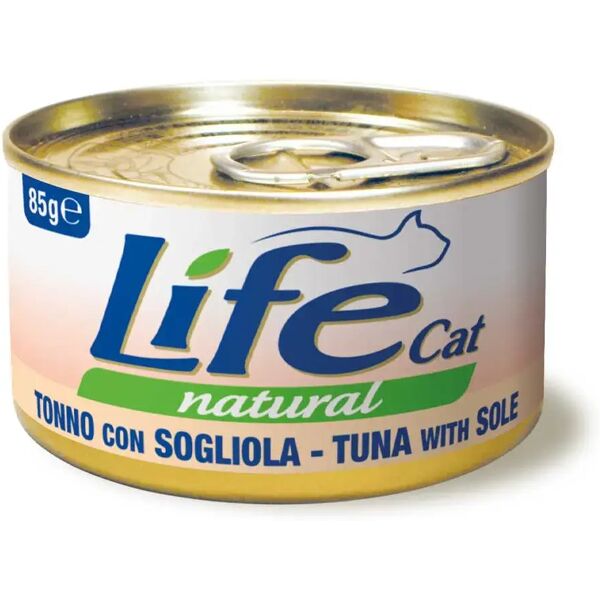 life pet care natural cat lattina multipack 24x85g tonno con sogliola