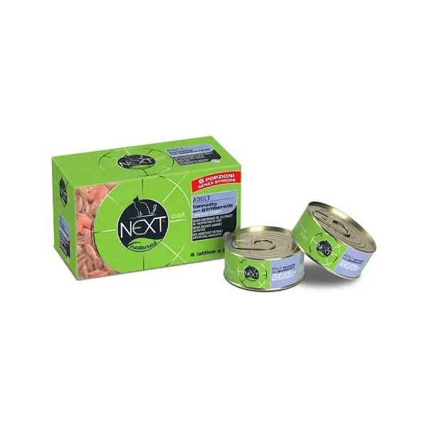 next natural cat lattina multipack 6x50g tonnetto con gamberetti