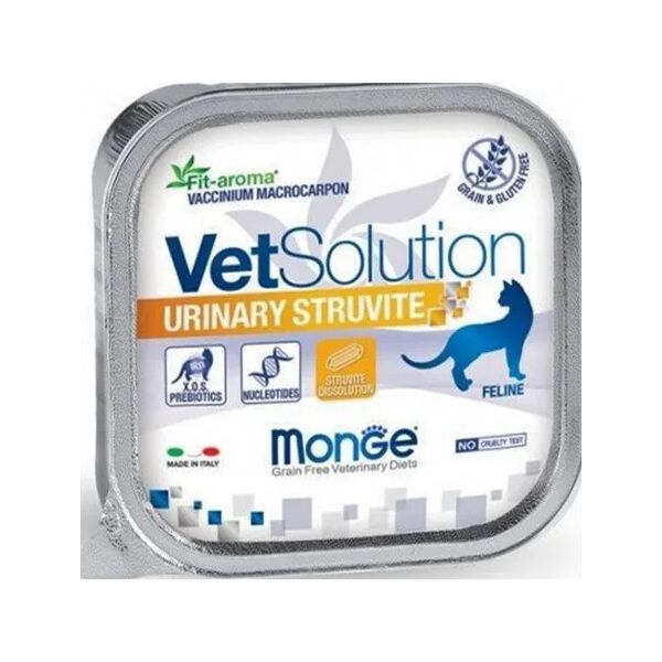 monge vet gatto vaschetta urinary struvite 100g