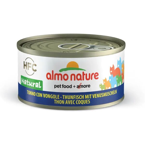 almo nature hfc natural cat lattina multipack 24x70g tonno con vongole