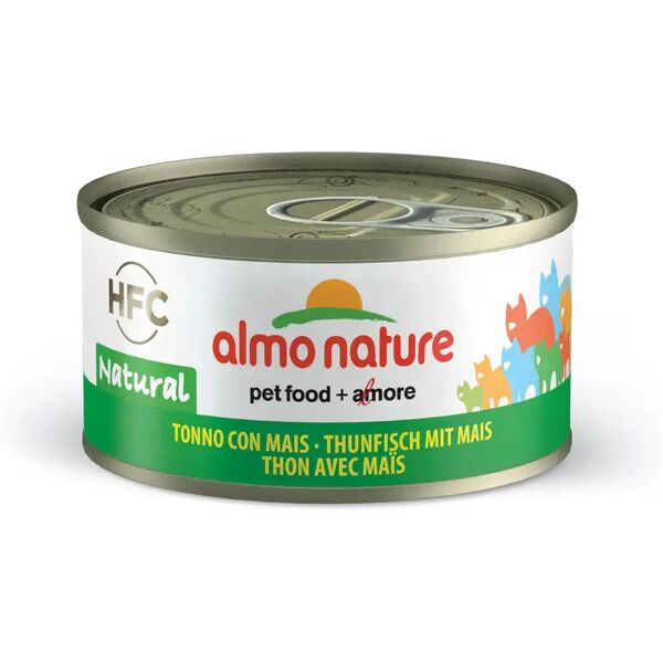 almo nature hfc natural cat lattina multipack 24x70g tonno con mais