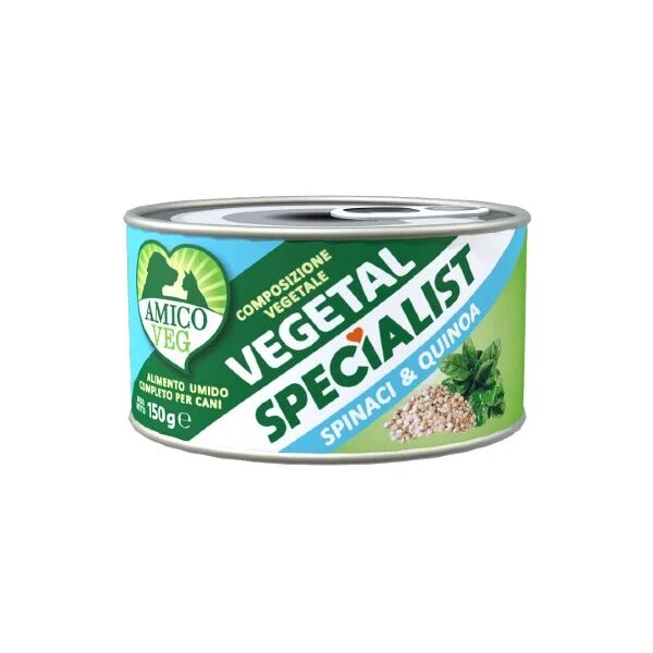 amico veg specialist dog lattina multipack 12x150g spinaci e quinoa