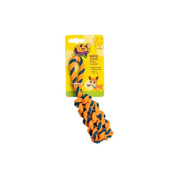 yes mini toys per cane treccia arancio cm.19