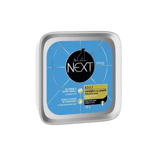 next dog vaschetta multipack 22x150g coniglio con piselli