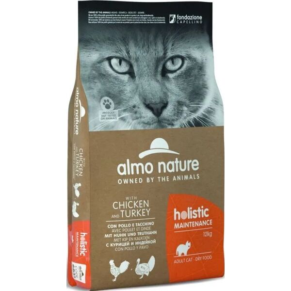 almo nature cat holistic maintenance pollo tacchino 12kg