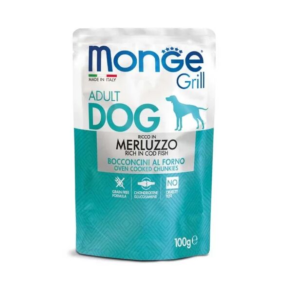 monge grill dog busta multipack 24x100g merluzzo