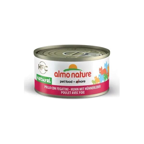 almo nature hfc natural cat lattina multipack 24x70g pollo con fegatini