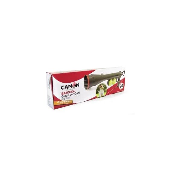 camon bazooka con 2 palle da tennis squeaker 1 pz