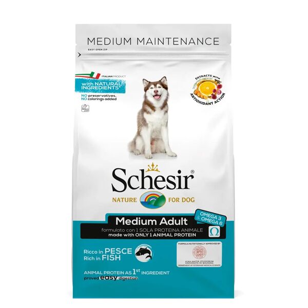 schesir dog medium maintenance pesce 3kg