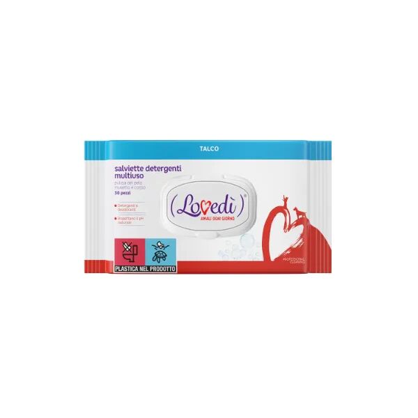 lovedi salviette detergenti multiuso 30pz talco