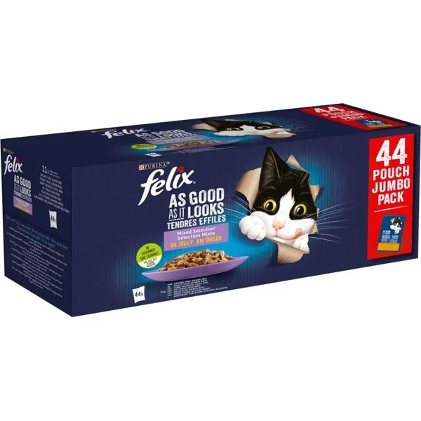 felix le ghiottonerie cat busta multipack 44x85g mix carne e pesce