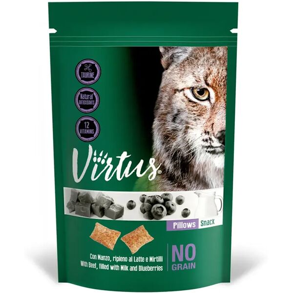 virtus cat pillows snack con manzo 60g 60g