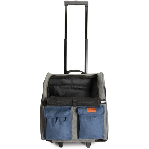 camon trasportino trolley blu e grigio 1 pz