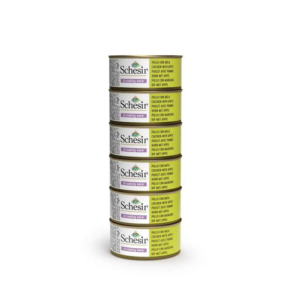 schesir cat lattina multipack 6x75g pollo con mela