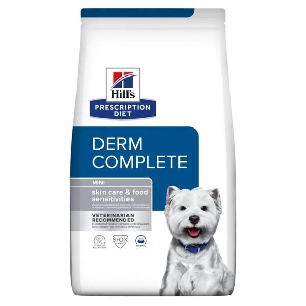 hills hill's prescription diet derm complete mini alimento secco per cani 6kg