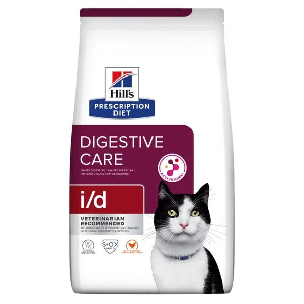 hills hill's prescription diet i/d digestive care alimento secco per gatti 3kg