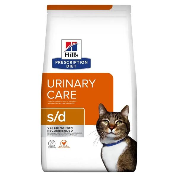 hills hill's prescription diet s/d urinary care alimento secco per gatti 1.5kg
