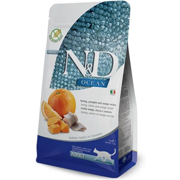 n&d ocean gatto adult aringa zucca arancia 1.5kg